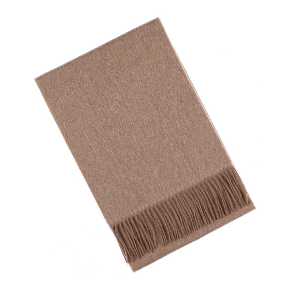 Beige plain cashmere scarf for women Paris (6)