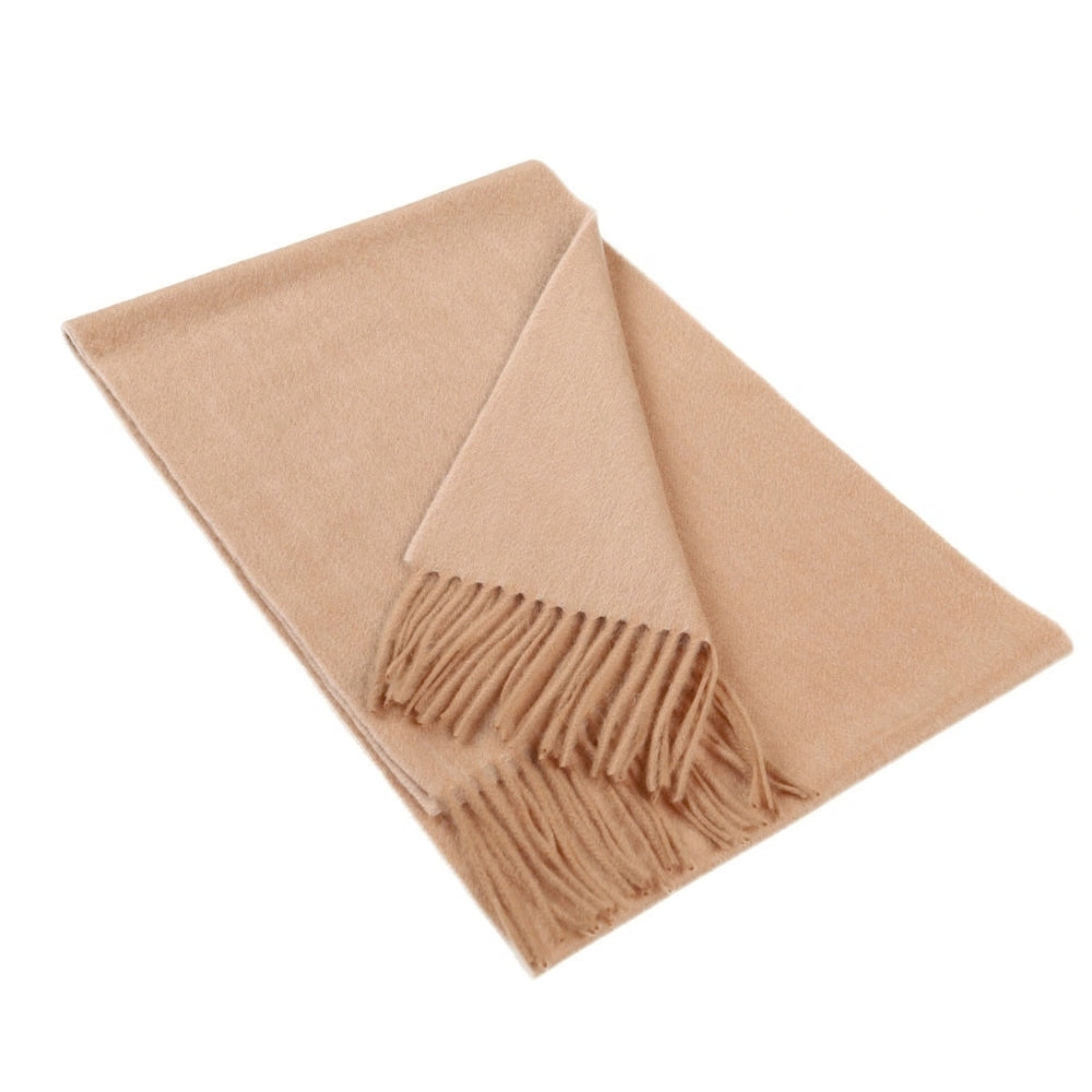 Light beige cashmere winter scarf for women Paris (1)