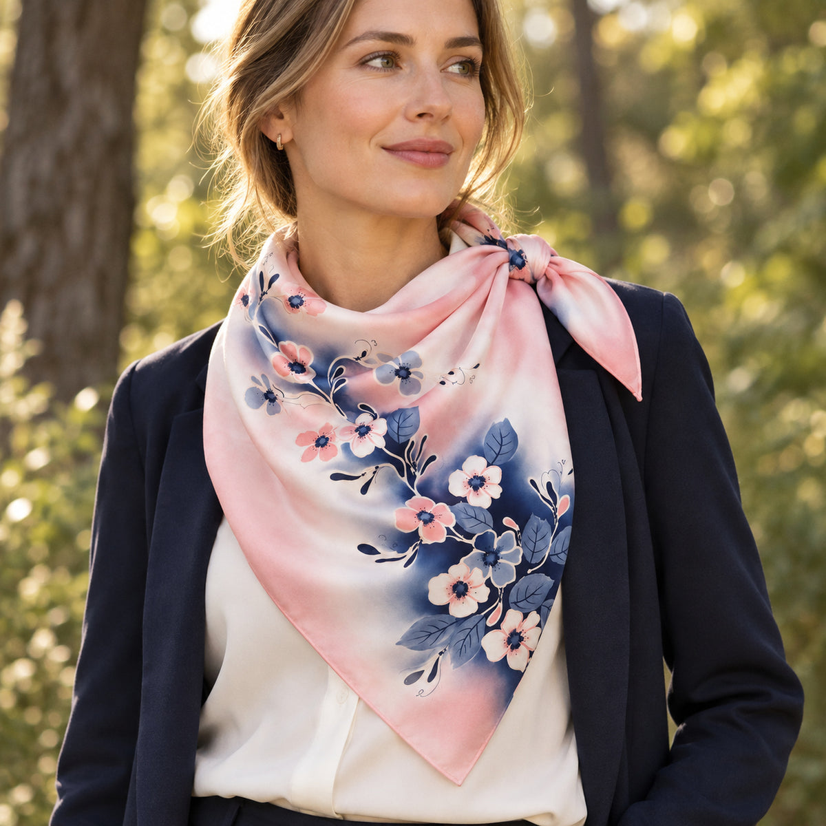 Pink Silk Scarf 90x90 (Test)