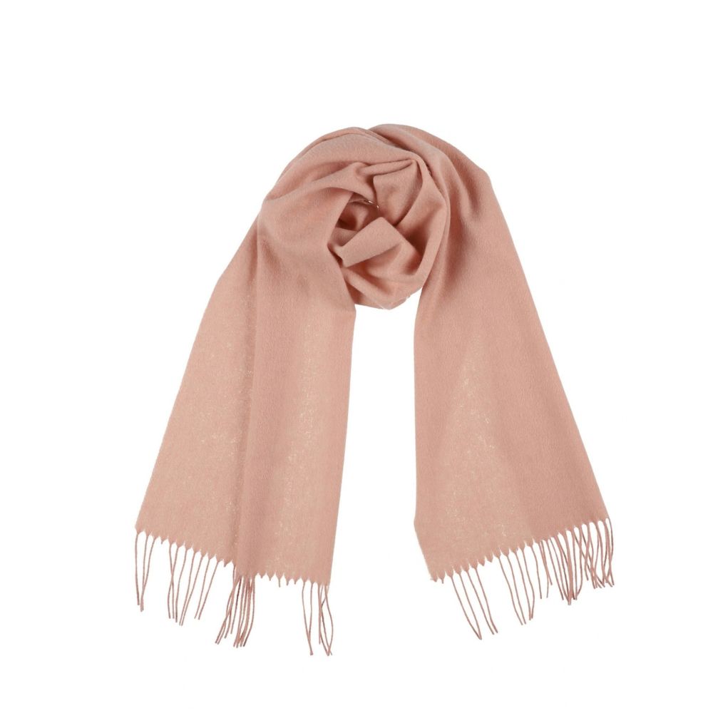 Light pink plain cashmere scarf for women Paris (4)