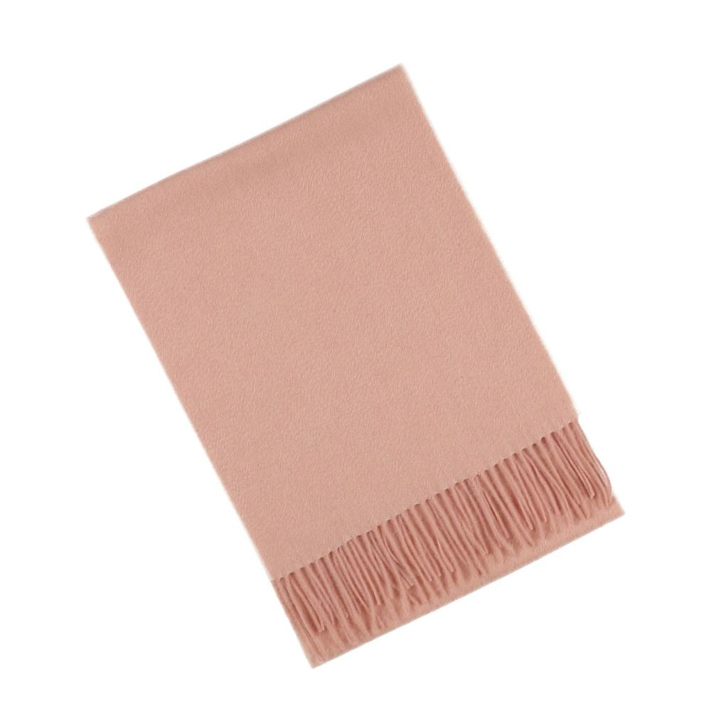 Light pink plain cashmere scarf for women Paris (6)